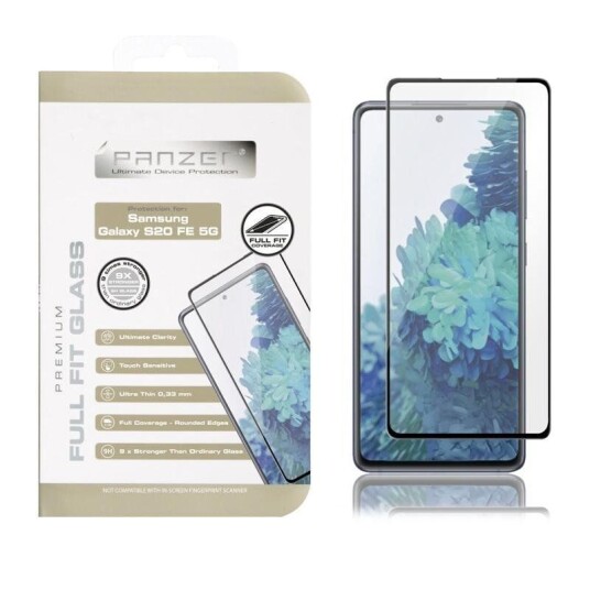 PANZER Samsung Galaxy S20 FE / S20 FE (5G) PANZER Premium Full-Fit Glass - Svart Ramme PANZER Samsung Galaxy S20 FE / S20 FE (5G) PANZER Premium Full-Fit Glass - Svart Ramme