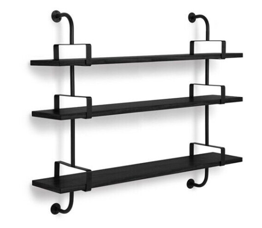 Gubi Demon vegghylle 3 etasjer black stained ash, 155 cm