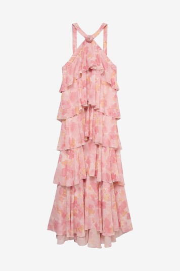 Vero Moda Maxikjole vmFelicia SL Ruffle Maxi Dress Rosa
