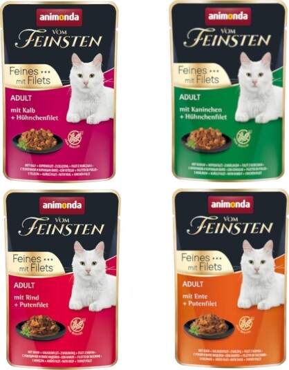 Animonda Vom Feinsten Våtfôr Adult Fint Mangfold Fint Mangfold Med Fileter 8 X 85 G