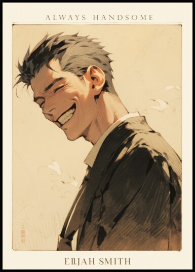 Portrait of a Smiling Man Plakat / 21x30 Portrait of a Smiling Man Plakat / 21x30