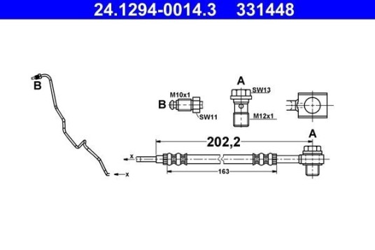 Bremseslange ATE 24.1294 0014.3