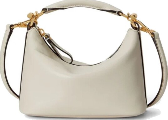 Lauren Ralph Lauren Nappa Leather Mini Blaike Shoulder Bag Cream ONE SIZE