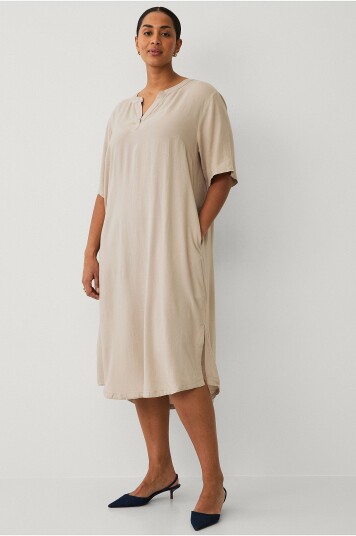 KAFFE Curve - Kjole kcMille Kaftan Dress - Grå