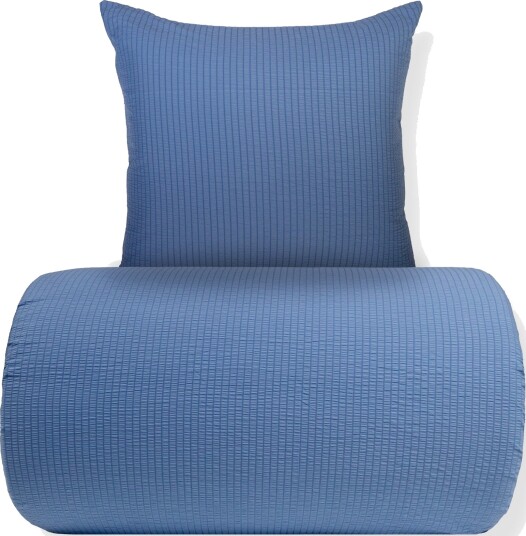 Sengetøy   Kreppsengetøy   Microfiber   Blå seersucker