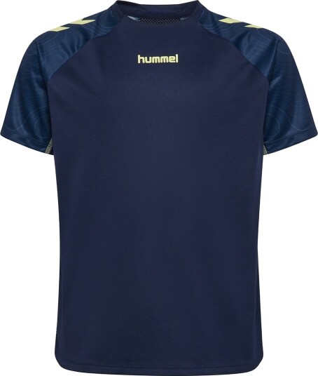 Hummel T skjorte hmlBlaze 2.0 Marine/Shadow Lime Hummel 8 år (128) T skjorte Gul Marineblå