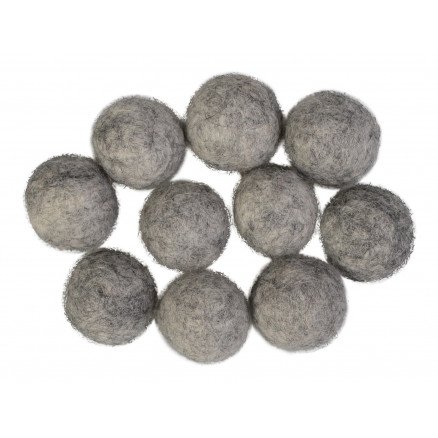 Creafelting Filtkugler 20mm Grå Natur Mix GRAY MIX 10 stk