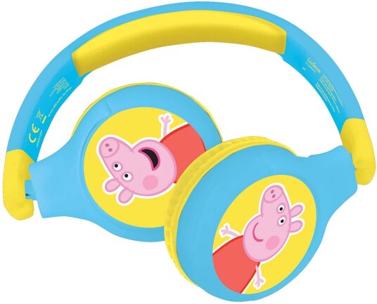 Lexibook Peppa Pig - Hodetelefoner - On-Ear - Bluetooth - Trådløs, Kablet - 3,5 Mm Jakk - Blå, Gul