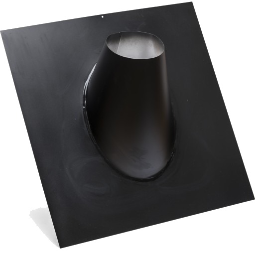 Metalbestos skorstein Ø 350mm beslag 46-63° aluminium svart