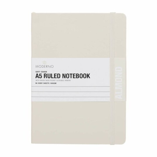 Notatbok Moderno Almond A5 Hard Linjer