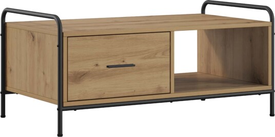 vidaXL Kaffebord Artisan eik 90 x 49 x 41 cm Konstruert tre