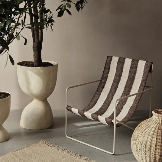 Ferm Living Desert Lounge Lenestol Cashmere/Off-white/Chocolate Ferm Living Desert Lounge Lenestol Cashmere/Off-white/Chocolate