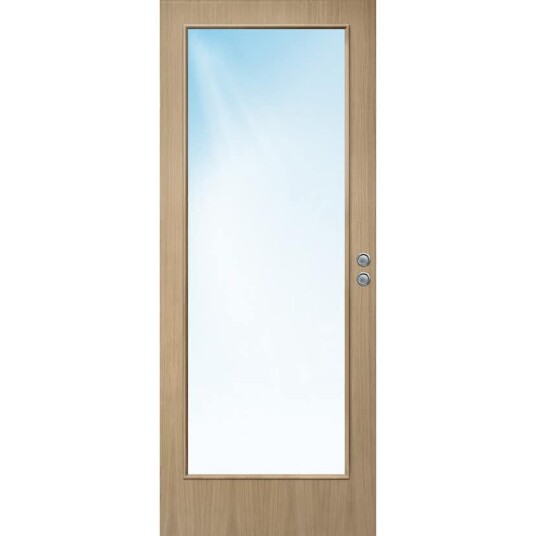 Skyvedør Bygg1 Sans FW Finer Eik Klart Glass Hvit Lasert Skyvedør Bygg1 Sans FW Finer Eik Klart Glass Hvit Lasert