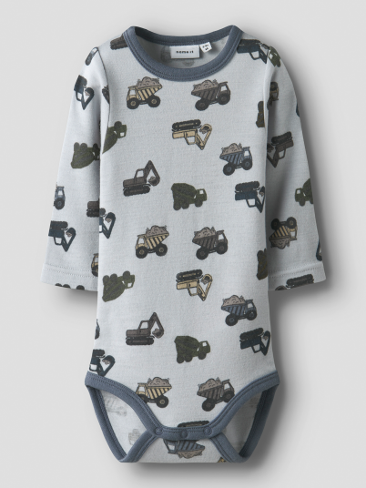 Name It Willow Wool Long Sleeve Body Grå 62