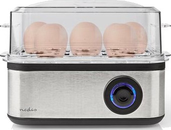Nedis Eggkoker KAEB130EAL 8 egg 500W Aluminium Sort
