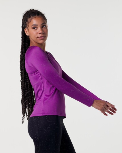 LEVITY Zodiac Reflective Longsleeve Violet Stardust - L