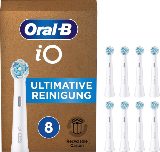 Oral-B Io Series Ultimate Clean Tannbørstehoder Hvit 8-Pakning