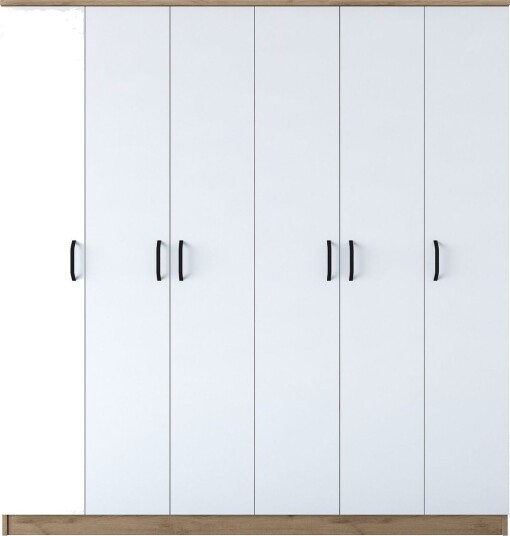 Jaidul Garderobeskap 180x190,8 cm Brun/Hvit - Hanah Home