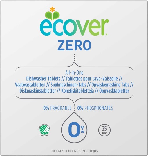 Ecover Oppvasketabs All-in-one Zero - 500 g Ecover Oppvasketabs All-in-one Zero - 500 g