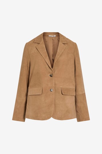 Vila   Blazer viIda L/S Suede Blazer   Natur