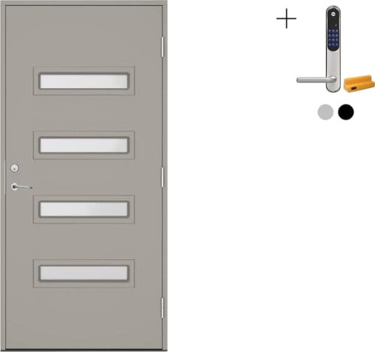Ytterdør Swedoor Clever-Line+ Rago med Yale Doorman Classic Home