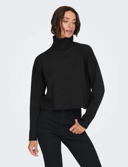 ONLY Onlama Life Ls Rib Rollneck Cc Knt - Black - XS ONLY Onlama Life Ls Rib Rollneck Cc Knt - Black - XS