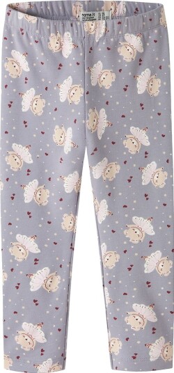 Name It Leggings - Genser - NmfDavina - Lavender Grå/Ballerina B - Name It - 1 år (80) - Leggings - Lilla