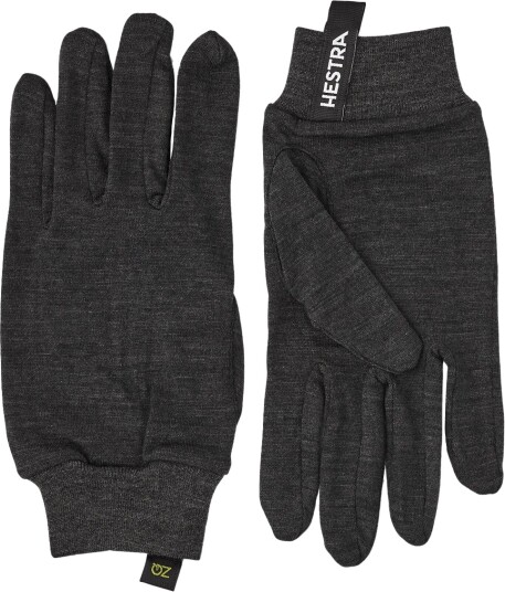 Hestra MERINO WOOL LINER ACTIVE - 5 FINGER CHAROCOAL Hestra MERINO WOOL LINER ACTIVE - 5 FINGER CHAROCOAL