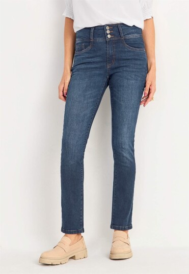 Rette jeans med høy midje Rette jeans med høy midje