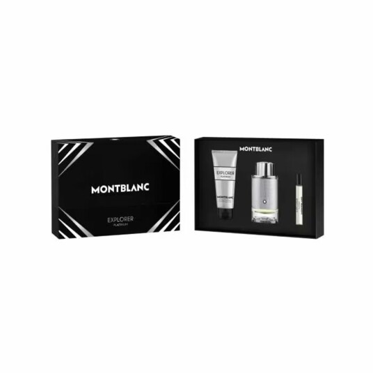 Montblanc Explorer Platinum Gavesett Parfyme 100ml med Dushgel 100ml og EDP 7.5ml