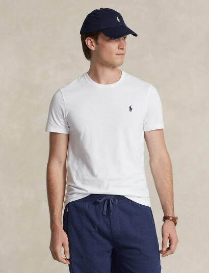 Polo Ralph Lauren Custom Slim Fit Jersey Crewneck T-Shirt - White - XXL