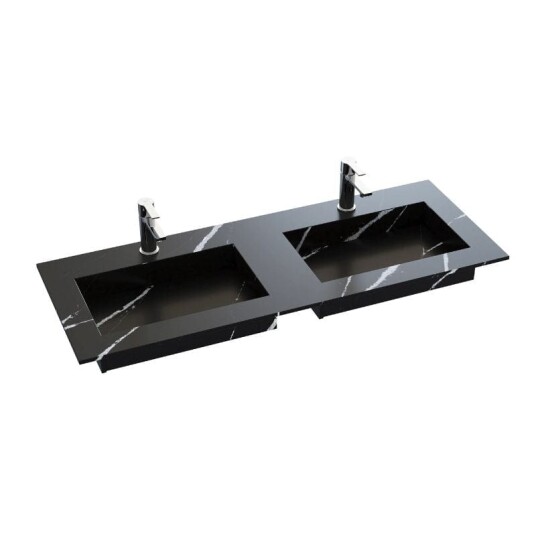 Dansani Inzo Angular D45,50cm Silestone Eternal Marquina 160-179cm Dobbel