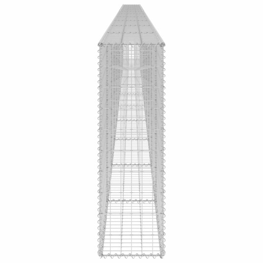 vidaXL Gabion med dekker galvanisert stål 900x30x100 cm
