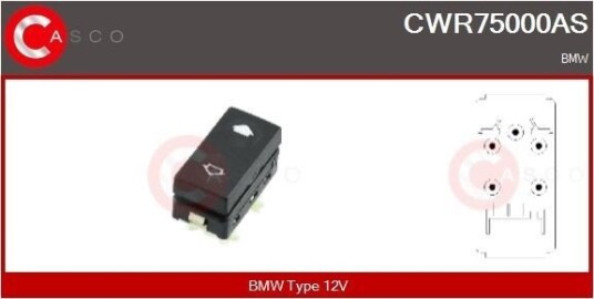 Bryter, vindusheis CASCO CWR75000AS