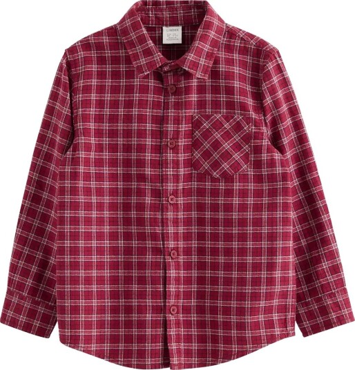 Lindex Checked Shirt DARK RED 98