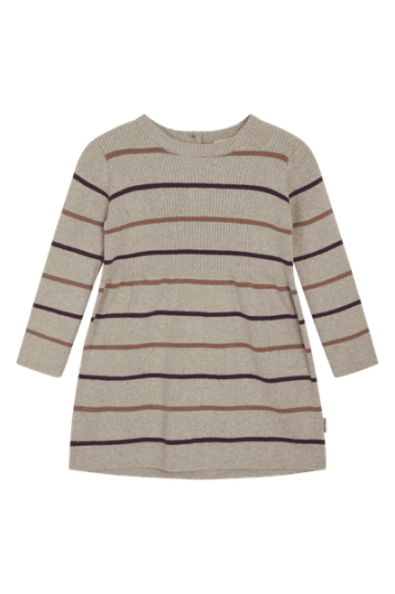 Hust & Claire Karina strikkekjole - beige melange