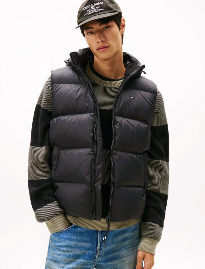 Tommy Jeans Tjm Essential Down Vest Ext - Black - M