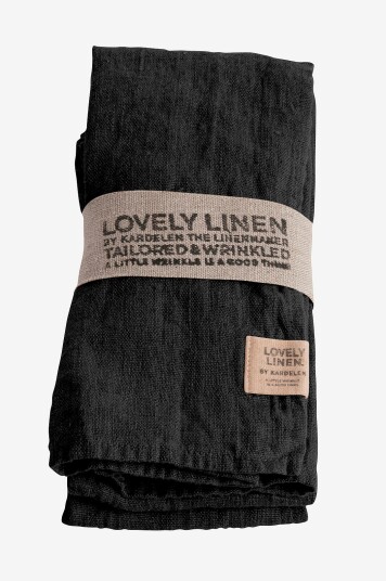 Lovely Linen   Serviett Lovely i vasket lin 4 pk   Grå