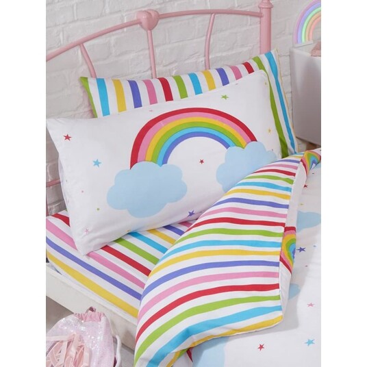 Bedding & Beyond Childrens/Kids Rainbow Duvet Cover Set