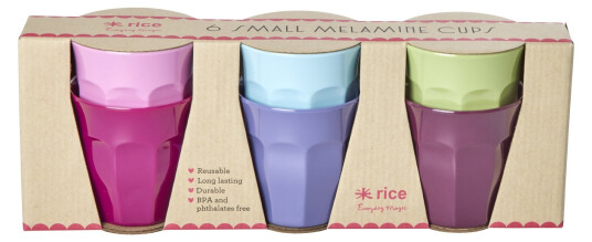 Rice 6 Pcs Small Melamine Kids Cups Multicolor