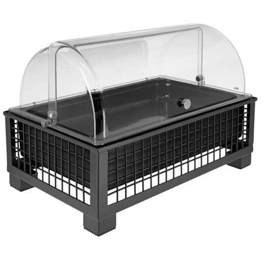 VEGA Buffetsystem komplett Portland 6,5 cm melamin svart GN 1/1; Størrelse GN 1/1, 55.4x35.2x29.9 cm (LxBxH); Antrasitt/Transparent/Hvit; Rektangulær