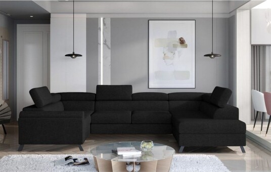 Seksjon Eltap Escada 336x200x92 cm Sawana 14 Svart Høyre Seksjon Eltap Escada 336x200x92 cm Sawana 14 Svart Høyre