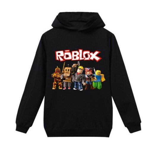 Roblox hettegenser for barn Outerwear Pullover Sweatshirt svart black 120 cm Roblox hettegenser for barn Outerwear Pullover Sweatshirt svart black 120 cm