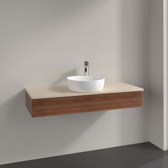 Villeroy & Boch Antao Servantskap med 1 skuff 120x50x19 cm u/lys Valnøtt/Crème