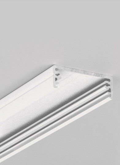 Topmet 2m aluminiumsprofil WIDE24 G/W Hvit lakkert påbygging LED skinne Topmet 2m aluminiumsprofil WIDE24 G/W Hvit lakkert påbygging LED skinne