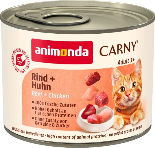 Animonda Carny Våtfôr Adult Sparepakke Carny & Kylling Okse 24 X 200 G Animonda Carny Våtfôr Adult Sparepakke Carny & Kylling Okse 24 X 200 G