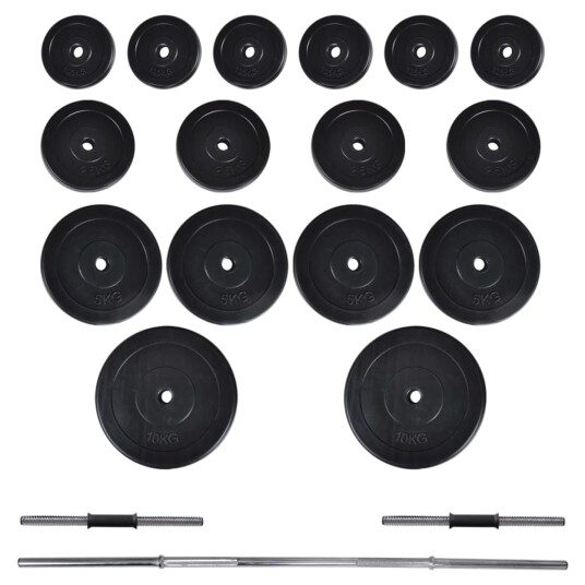 vidaXL Vektstang- og manualsett 60,5kg