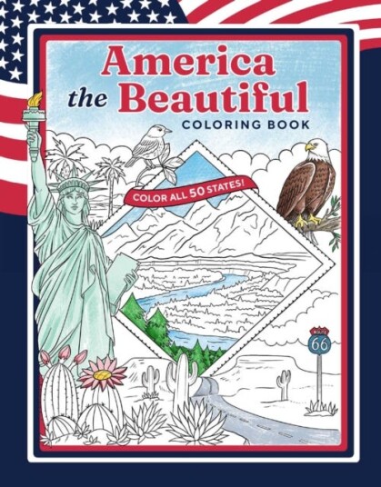 America the Beautiful Coloring Book Color All 50 States!