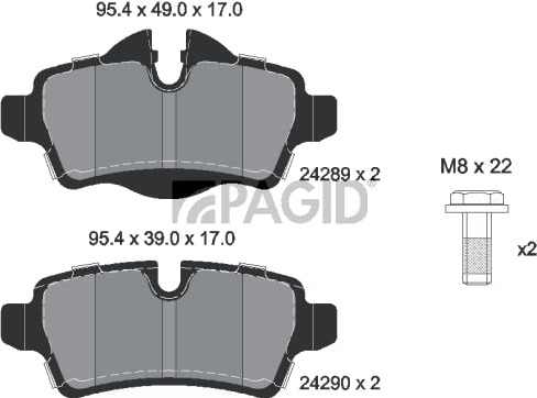 PAGID T1738N Bremseklosser PAGID T1738N Bremseklosser
