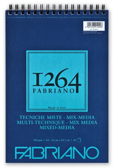 Fabriano Tegneblokk 1264 A4 300G 30 ark